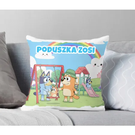 KUBEK + PODUSZKA zestaw z Bluvi i Rodzinką – Personalizowany Prezent Dla Dziecka